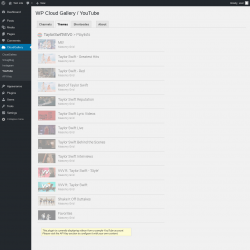 Page screenshot: CloudGallery &rarr; YouTube &rarr; Themes