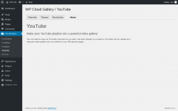 Page screenshot: CloudGallery &rarr; YouTube &rarr; About