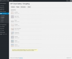 Page screenshot: CloudGallery &rarr; SmugMug &rarr; Themes