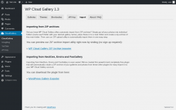 Page screenshot: CloudGallery &rarr; Import