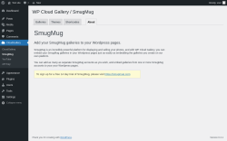 Page screenshot: CloudGallery &rarr; SmugMug &rarr; About