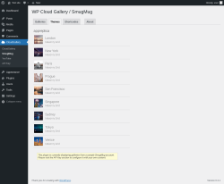 Page screenshot: CloudGallery &rarr; SmugMug &rarr; Themes