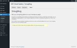 Page screenshot: CloudGallery &rarr; SmugMug &rarr; About