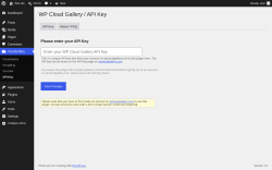 Page screenshot: CloudGallery &rarr; API Key