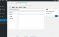 Page screenshot: Wow Plugins → WP Coder → Add new