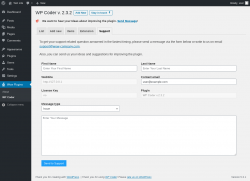 Page screenshot: Wow Plugins → WP Coder → Support