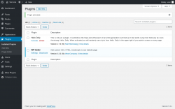 Page screenshot: Plugins ‹ Test site — WordPress