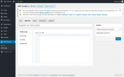 Page screenshot: Wow Plugins → WP Coder → Add new