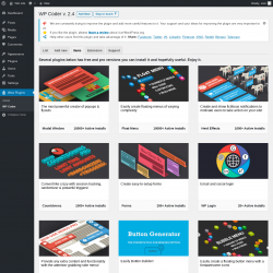 Page screenshot: Wow Plugins → WP Coder → Items
