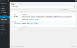 Page screenshot: Plugins ‹ Test site — WordPress