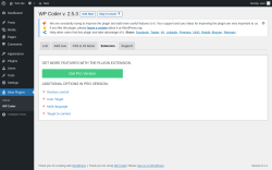 Page screenshot: Wow Plugins → WP Coder → Extension