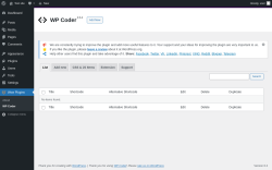 Page screenshot: Wow Plugins → WP Coder