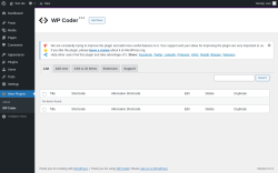 Page screenshot: Wow Plugins → WP Coder