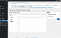 Page screenshot: Wow Plugins → WP Coder → Add new