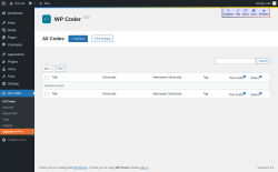 Page screenshot: WP Coder