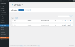 Page screenshot: WP Coder