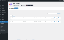 Page screenshot: WP Coder