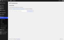 Page screenshot: Tools &rarr; WP Commission