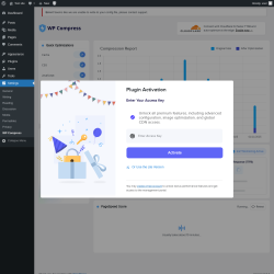 Page screenshot: Settings → WP Compress