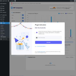Page screenshot: Settings → WP Compress