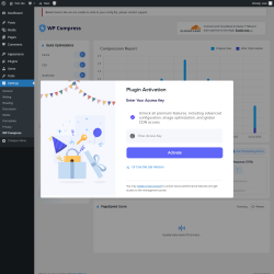 Page screenshot: Settings → WP Compress