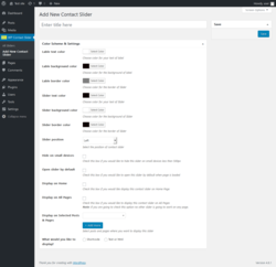 Page screenshot: WP Contact Slider → Add New Contact Slider
