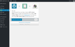 Page screenshot: WP Contact Sliders ‹ Test site — WordPress