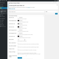 Page screenshot: WP Contact Slider → Add New Contact Slider