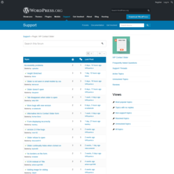Page screenshot: WP Contact Slider → Support Forum