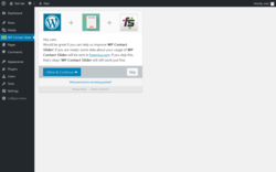 Page screenshot: WP Contact Sliders ‹ Test site — WordPress