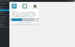 Page screenshot: WP Contact Sliders ‹ Test site — WordPress