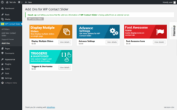 Page screenshot: WP Contact Slider → Add-Ons