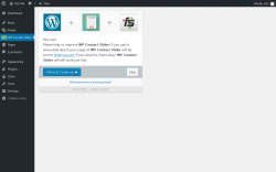 Page screenshot: WP Contact Sliders ‹ Test site — WordPress