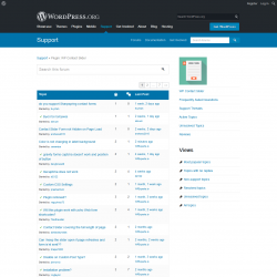 Page screenshot: WP Contact Slider → Support Forum