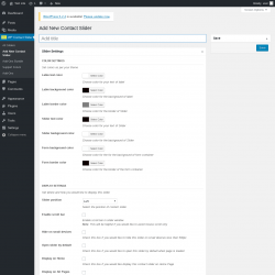 Page screenshot: WP Contact Slider → Add New Contact Slider