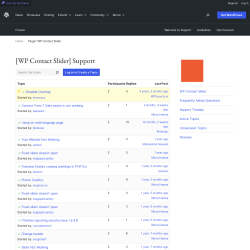 Page screenshot: WP Contact Slider → Support Forum