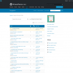 Page screenshot: WP Contact Slider → Support Forum