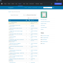 Page screenshot: WP Contact Slider → Support Forum