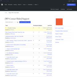 Page screenshot: WP Contact Slider → Support Forum