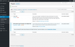 Page screenshot: Plugins &lsaquo; Test site &mdash; WordPress