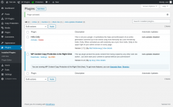 Page screenshot: Plugins &lsaquo; Test site &mdash; WordPress
