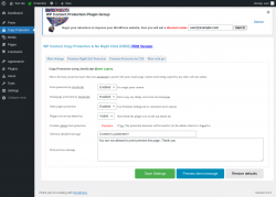 Page screenshot: Copy Protection