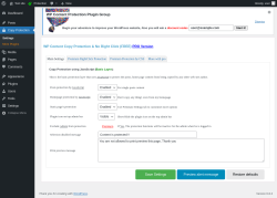 Page screenshot: Copy Protection