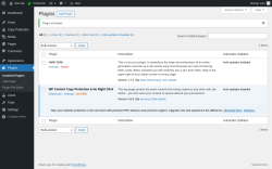 Page screenshot: Plugins &lsaquo; Test site &mdash; WordPress
