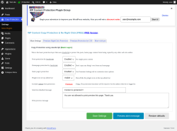 Page screenshot: Copy Protection