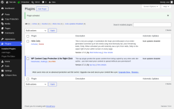 Page screenshot: Plugins &lsaquo; Test site &mdash; WordPress