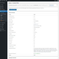 Page screenshot: Content Pilot → Status