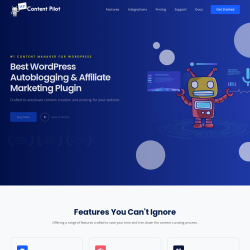 Page screenshot: Content Pilot →  Go Pro