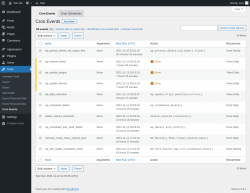 Page screenshot: Tools &rarr; Cron Events