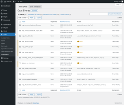 Page screenshot: Tools &rarr; Cron Events